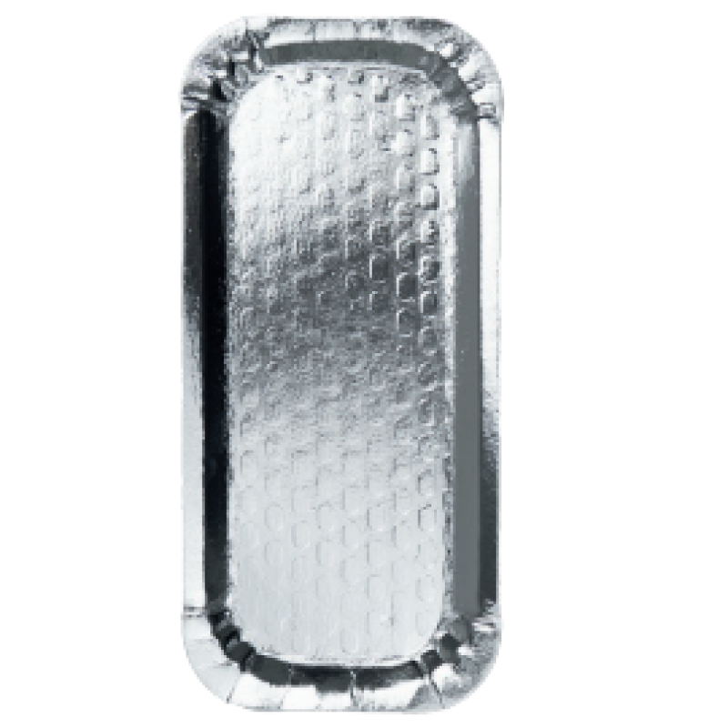 Bandeja Laminada Prata Torta Fria - 18x38,5cm Bandeja Laminada Prata Torta Fria - 18x38,5cm