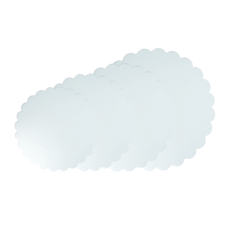 Cake Board Ondulado Branco 25cm Cake Board Ondulado Branco 25cm