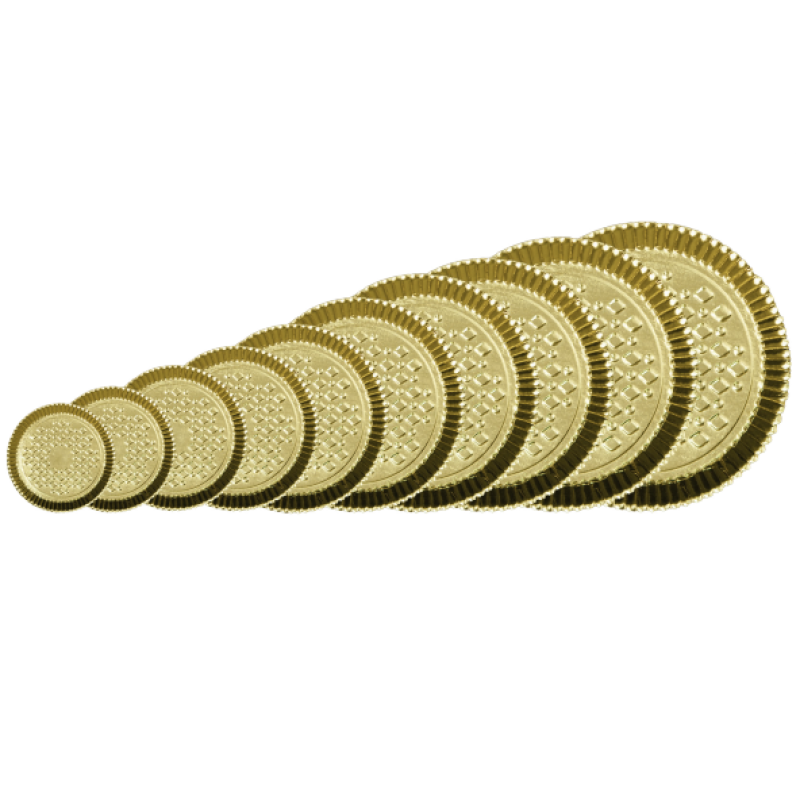 Prato Laminado Dourado N05 - 28cm Prato Laminado Dourado N05 - 28cm
